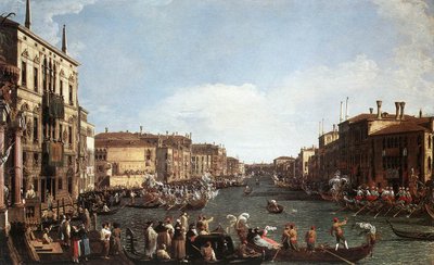 Eine Regatta auf dem Canal Grande von Giovanni Antonio Canal